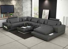  Modern Large LEATHER SOFA