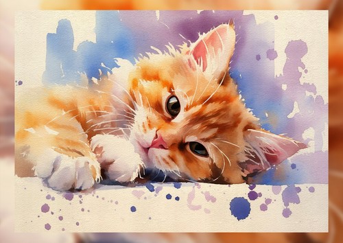 Adorable relaxed kitten - adorable,