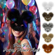 Faux Fur Animal Mouse Mask