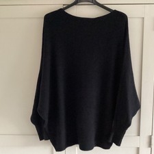 ITALIAN BLACK SLOUCHY BATWING