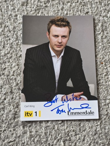 Emmerdale cast card handsigned - cast,