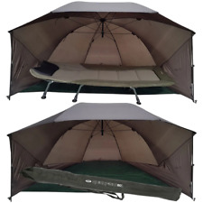 Fishing Brolly Shelter Storm Poles Included 60" Carp Fishing Bivvy Fits Bedchair
