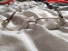 Specsavers Maureen Glasses Frames Gold Oval Eyeglasses Spectacles Frame Only