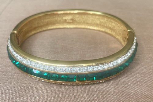 Vintage hinged bangle with - vintage,