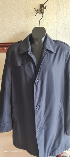 Coat mens black mac trench - m&s,