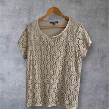 LAURA ASHLEY Beige Lace Jersey