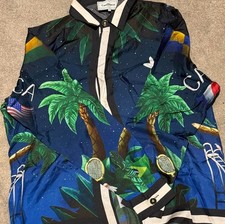 CASABLANCA MENS LONG SLEEVE SILK SHIRT BUTTON UP, RARE ORIGINAL STYLE