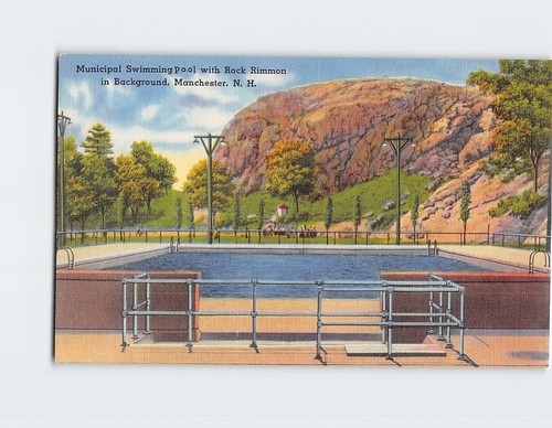 Postcard municipal swimming - postcard,