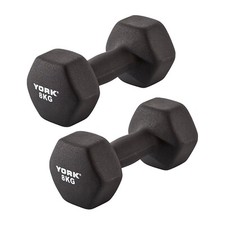 York Neoprene Hex Dumbbells Hand Weights Home Training Gym Fitness 0.5-8kg Pairs