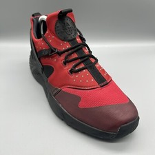 Nike Air Huarache Utility 806807-600 Mens Uk 8 Running Trainers Gym Red Black 