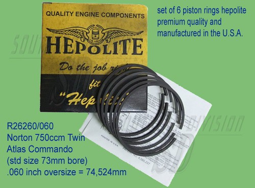 R26260 060 piston rings - r26260/060,