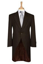Men brown wool - brown, tailcoat