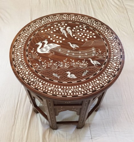 Indian inlaid peacock family - indian,