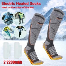 4400mAh Electric Heated Socks Foot Winter Warmer Sock Rechargeable Battery Power