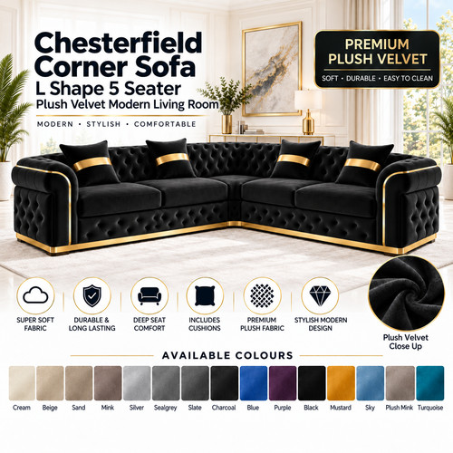 Luxury chesterfield corner - chesterfield,