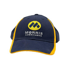 Morris Lubricants Race Cap - Blue/Yellow - Adjustable Strap