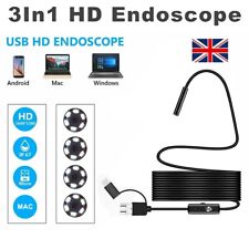 USB Type C Endoscope Borescope Snake Inspection Camera 3 in 1 for Android Mobile