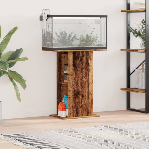 Aquarium stand old wood - aquarium,