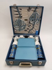Vintage Brexton Picnic Set with Thermos Flasks Plates Cutlery Case