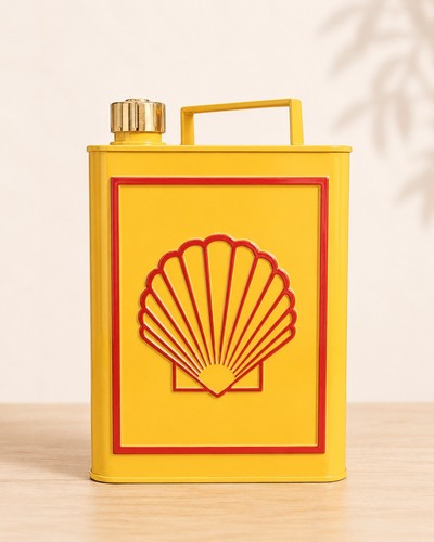 Shell petrol can brass - brass, cap