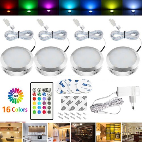 4pcs rgb led under - under, cabinet