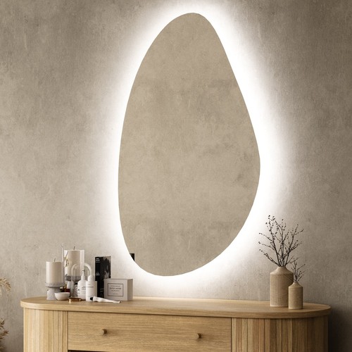 Pebble backlit wall mirror - backlit,