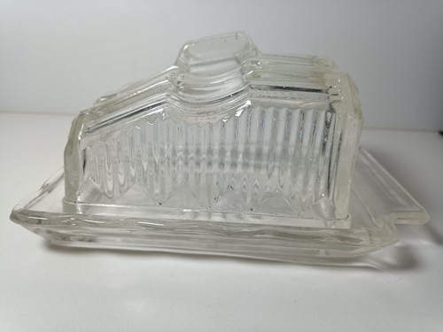 Vintage glass butter - glass,