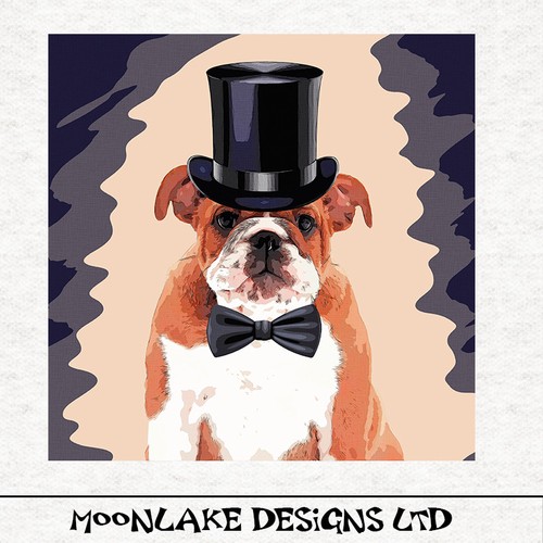 Pop art bulldog - art,