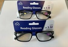 2x Reading Glasses Men's Shiny Black Frame  +1.25 +1.5 +2.0 +2.5 +3.0 +3.5