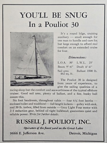 Pouliot motor sailer print - pouliot,