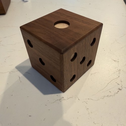 Dice puzzle box handmade in - box,