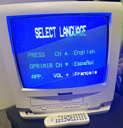 Panasonic crt tv vcr - 13”, tv/vcr