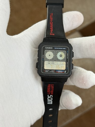 Rare vintage casio twin graph - vintage,