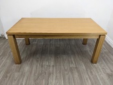 DINING TABLE Super Chunky Large Oak Wood Laminate Removable Legs FREE DELIVERY