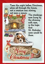 Cavalier King Charles Spaniel Dog A6 (4"x 6") Christmas Card (Blank inside) 