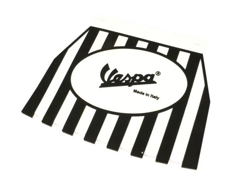 Black white vespa mudflap - white,