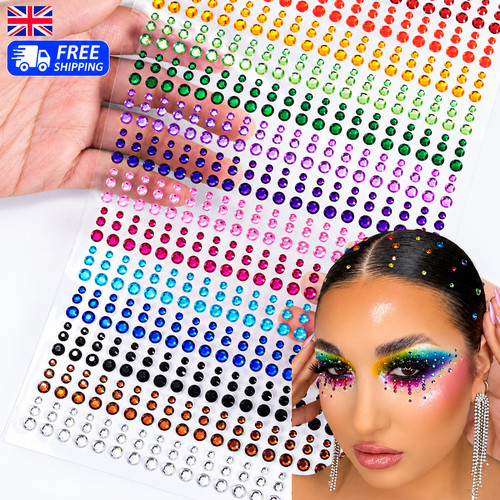 Eye face gems stick jewels - stick, on