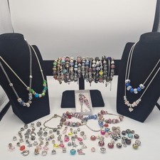 Job Lot Of Modern Slider Bracets Beads and Charms (C81)