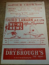 Third Lanark v Hearts 1961/1962