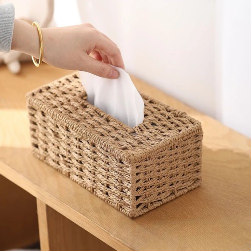 Woven tissue box - tissue, holder