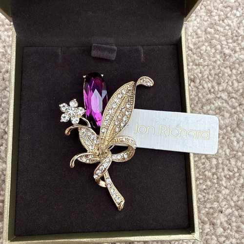 Jon richard crystal brooche - crystal,