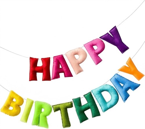 Happy birthday pre strung felt - birthday, pre-strung
