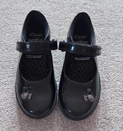 Clarks girls black mary jane - black,