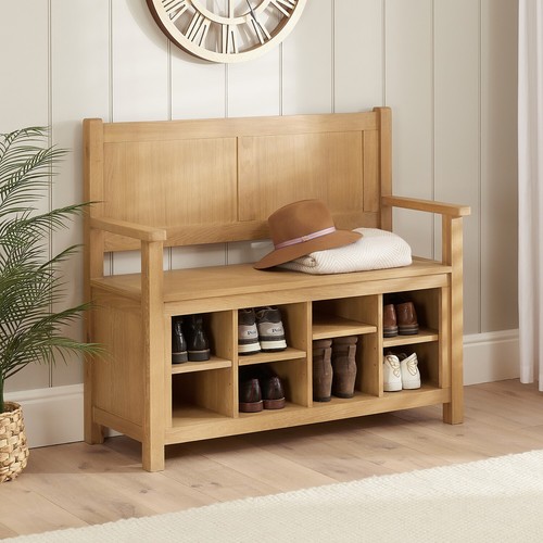 Hallway bench with shoe - hallway,