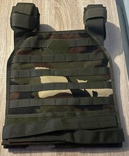 Airsoft/Paintball Molle Plate Carrier Woodland Camo