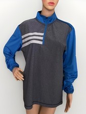Adidas Womens Clothing Long Sleeve Track Suit Top Small Blue Grey 1/4 Zip BNWoT