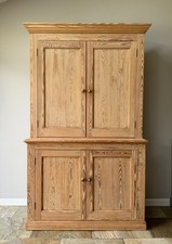 Large Restored Pitch Pine School Cupboard Housekeeper Cupboard Larder