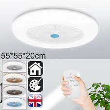 Ceiling Fan with Lighting LED Light Adjustable Wind Speed Remote Control UK