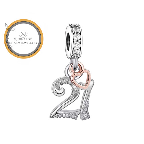 21st charm for bracelet - 21st,