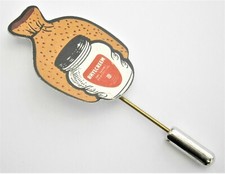 W501a) Vintage Brylcreem Men’s Hair styling gel cream adverting tie pin badge